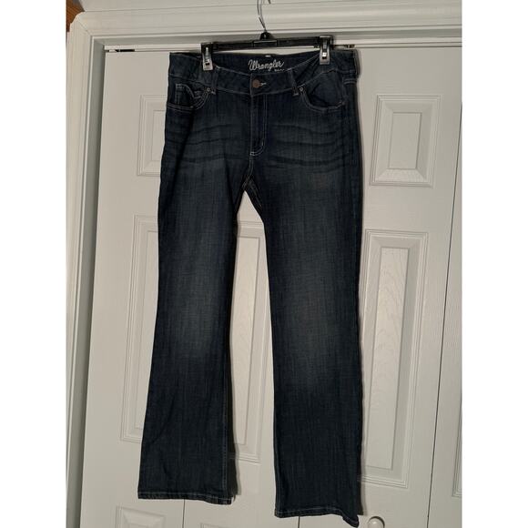 Wrangler Dark Wash Womens Bootcut Jeans Size 15x34 - Picture 1 of 9